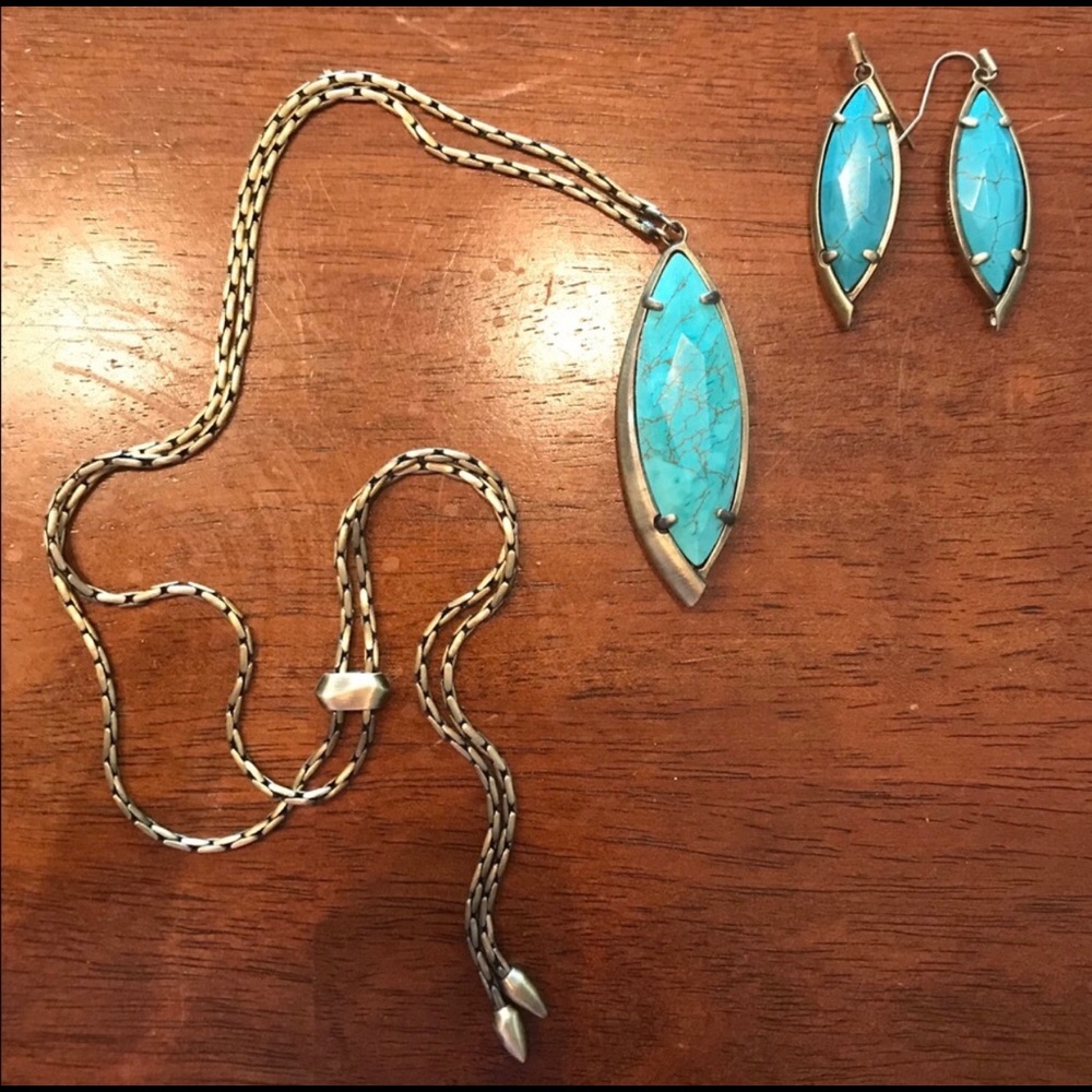 Kendra Scott Milla necklace with Maxwell earrings